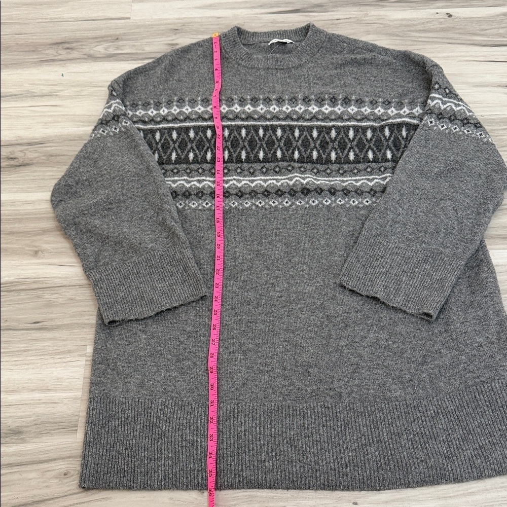 NWT American Eagle Gray Patterned Women's Sweater Dress size large - Picture 9 of 16